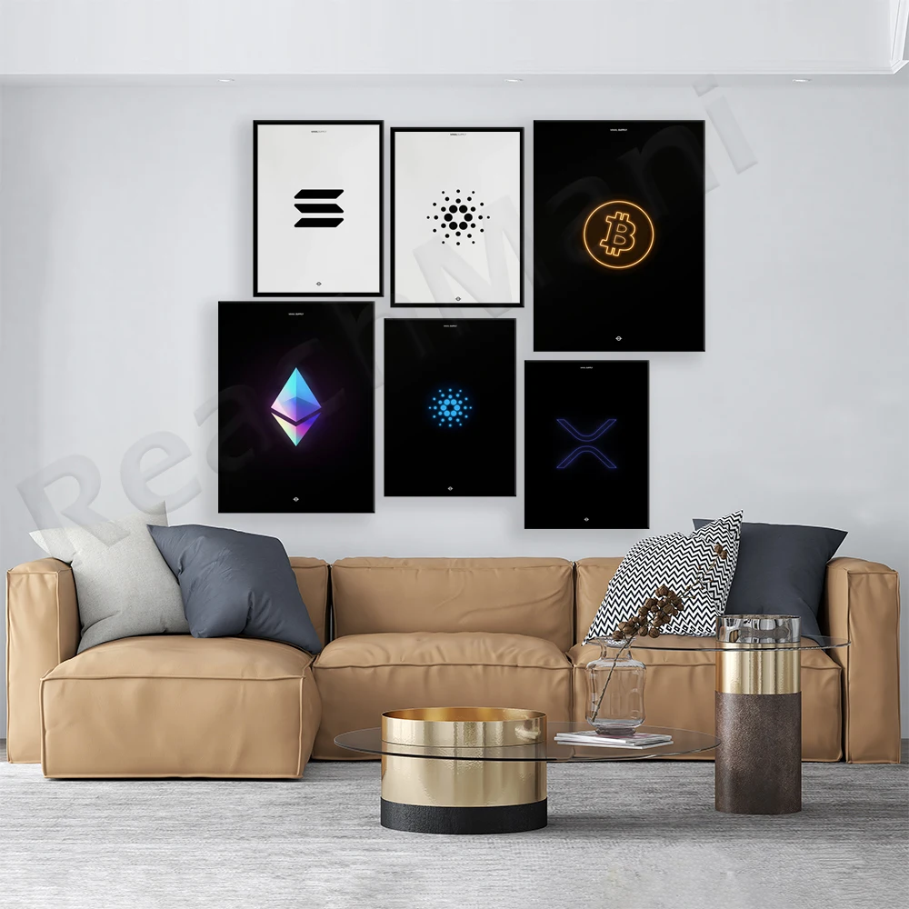 STELLAR NEON ART - Polkadot - Ethereum Art - Cardano Neon Art -Cardano Neon ArtXRP NEON ART - مطبوعات فنية جدارية مشفرة
