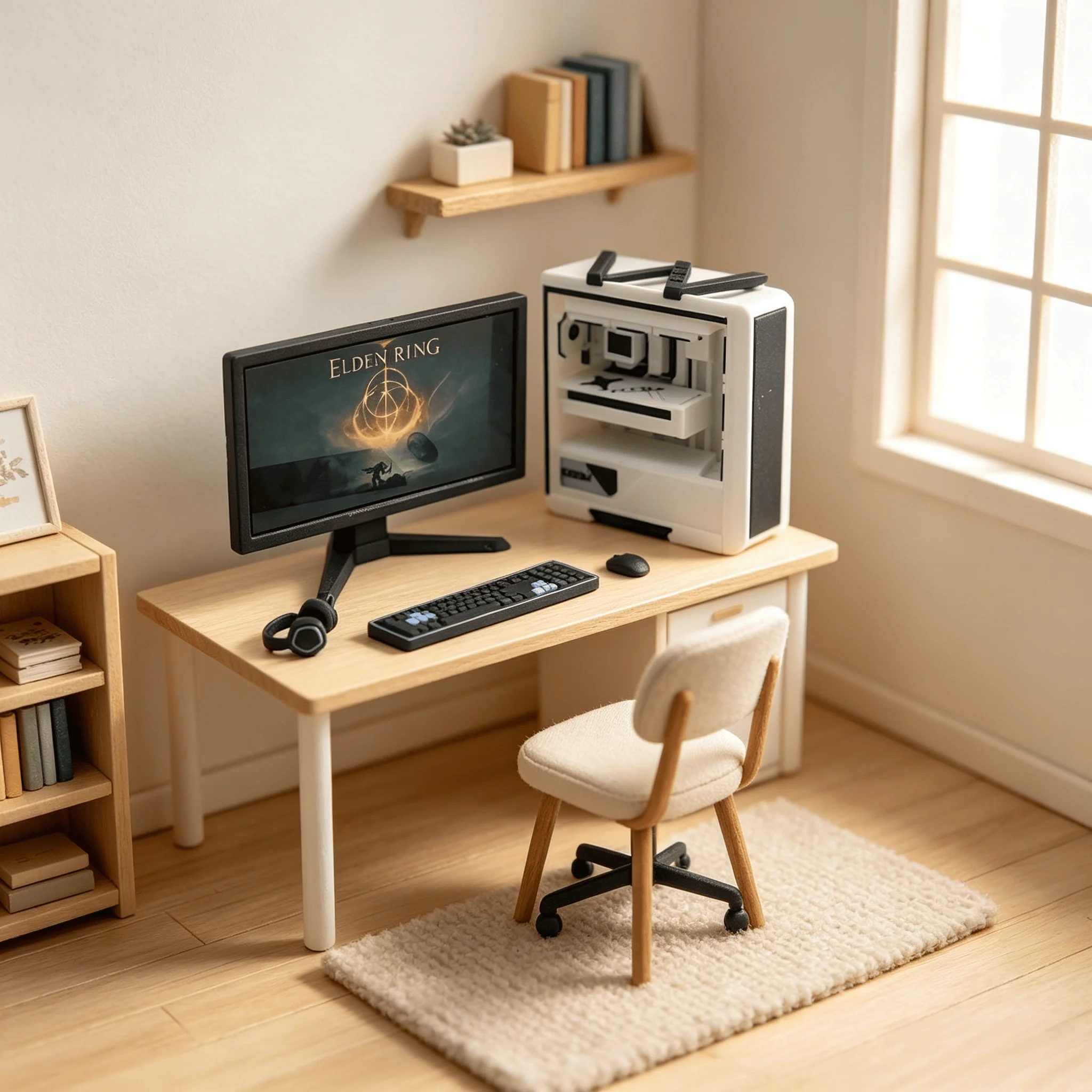 Mini Gaming Desk Set for 1/6 1 - огляд і ціна Pc Gaming Y Monitor