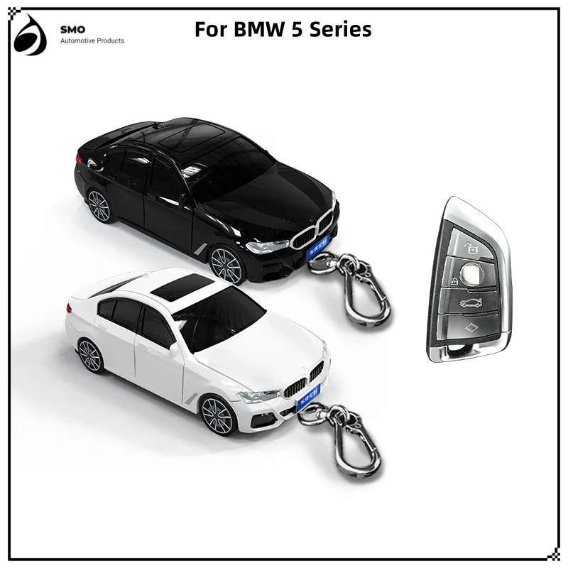 

For BMW 5 Series Key Cover with Lights Car Key Fob Car Model Key Protector Auto Accessories Creative Personalized Gifts New