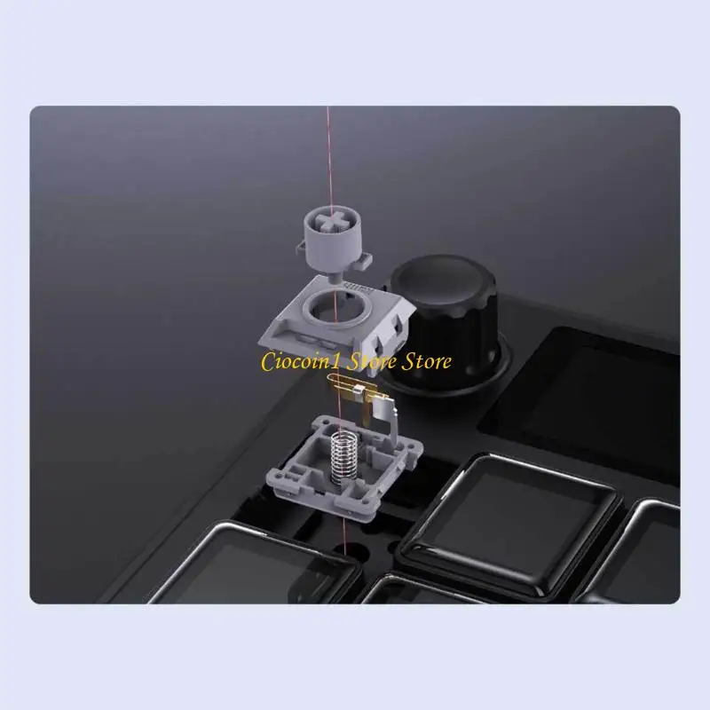 A3PC AI Voice Mechanical Keyboard With Knob Control Multiple Screen Display 2.8inch Secondary Screen Keyboard