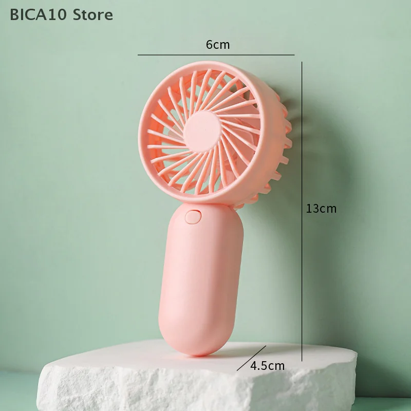 Colorful Portable Handheld Mini Fan AAA Battery Power Supply Mute Air Cooling Cooler For Summer Hot Trip Travel Home Office