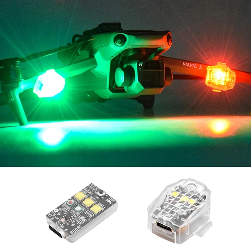 Mini luz estroboscópica para Dron DJI Mini 5 Pro/4 Pro/Mavic 4 Pro/Mavic 3/NEO/Air 3, luz de señal de advertencia anticolisión Universal