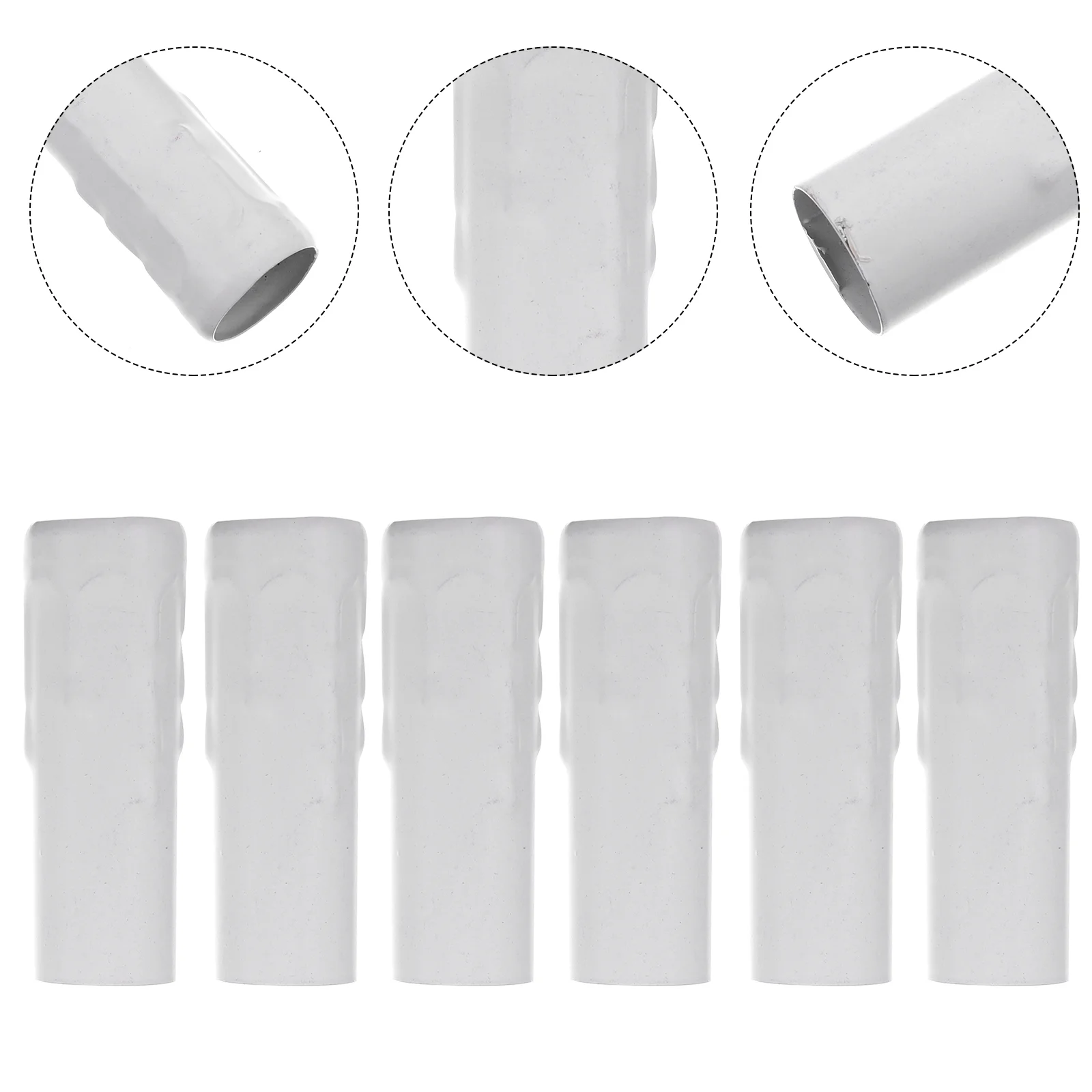 

6 Pcs Candles Tear Sleeve Decorative Lamp Holder Tube Decorate Light Base Chandelier White