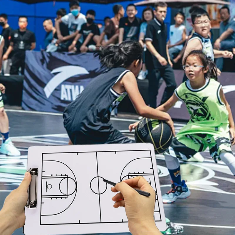 Basketball Tactical Board Football Training Game Coach Guidance Erasable Whiteboard Portable Tactical Demonstration Blackboard