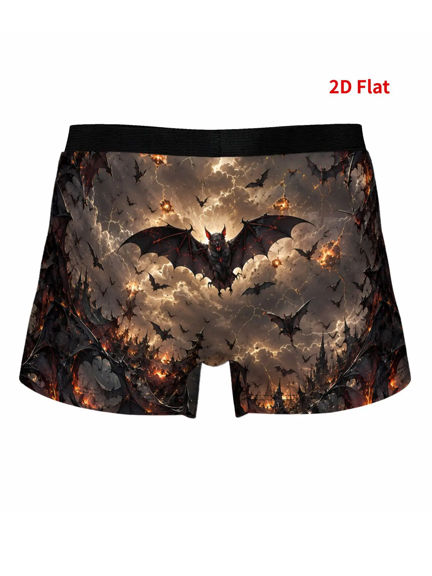 2D Print Design - Non-Textured Gothic Bat Swarm Sky Men'S Novelty Underwear Stylish Boxer Shorts Gift for Men