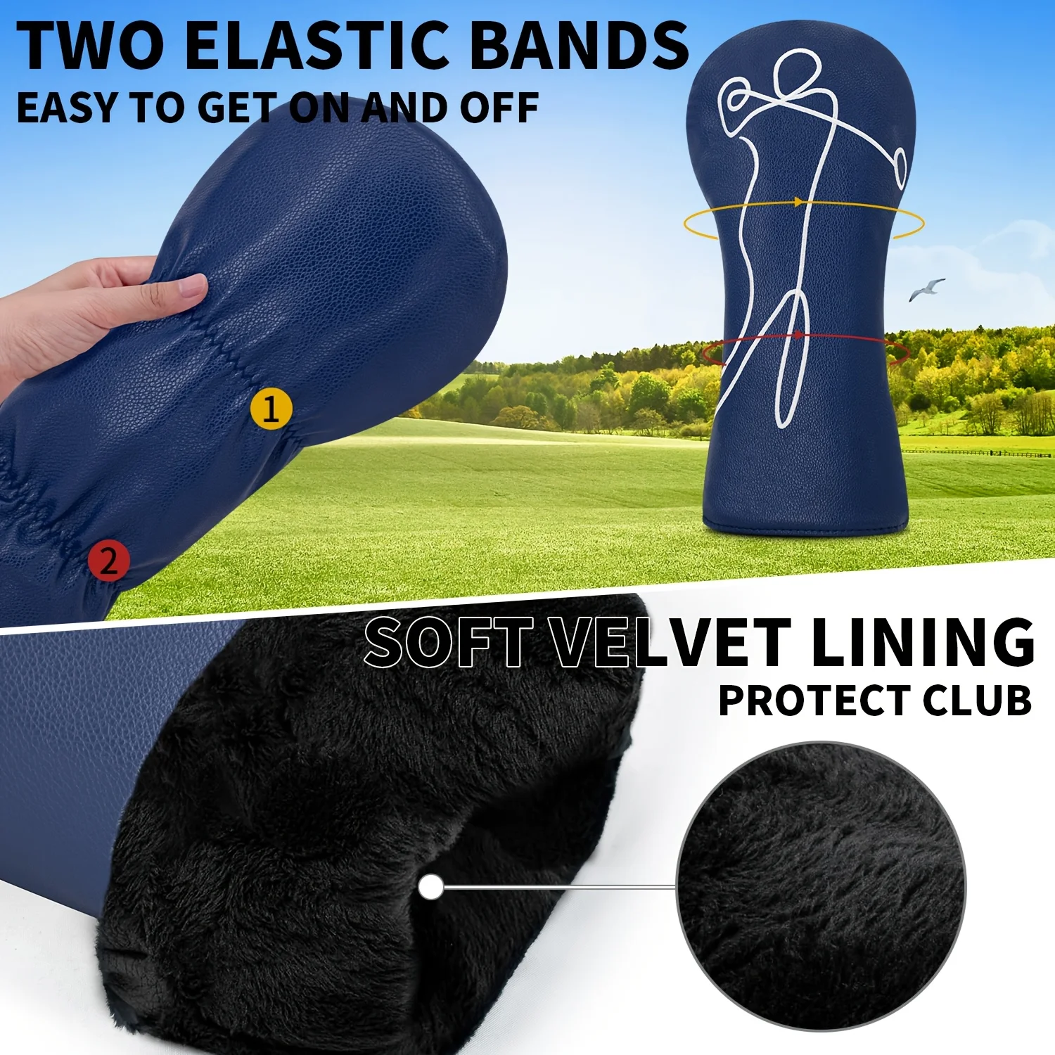 1 of 3 stuks golfclubheadset - - Badminton Club recensie en prijs