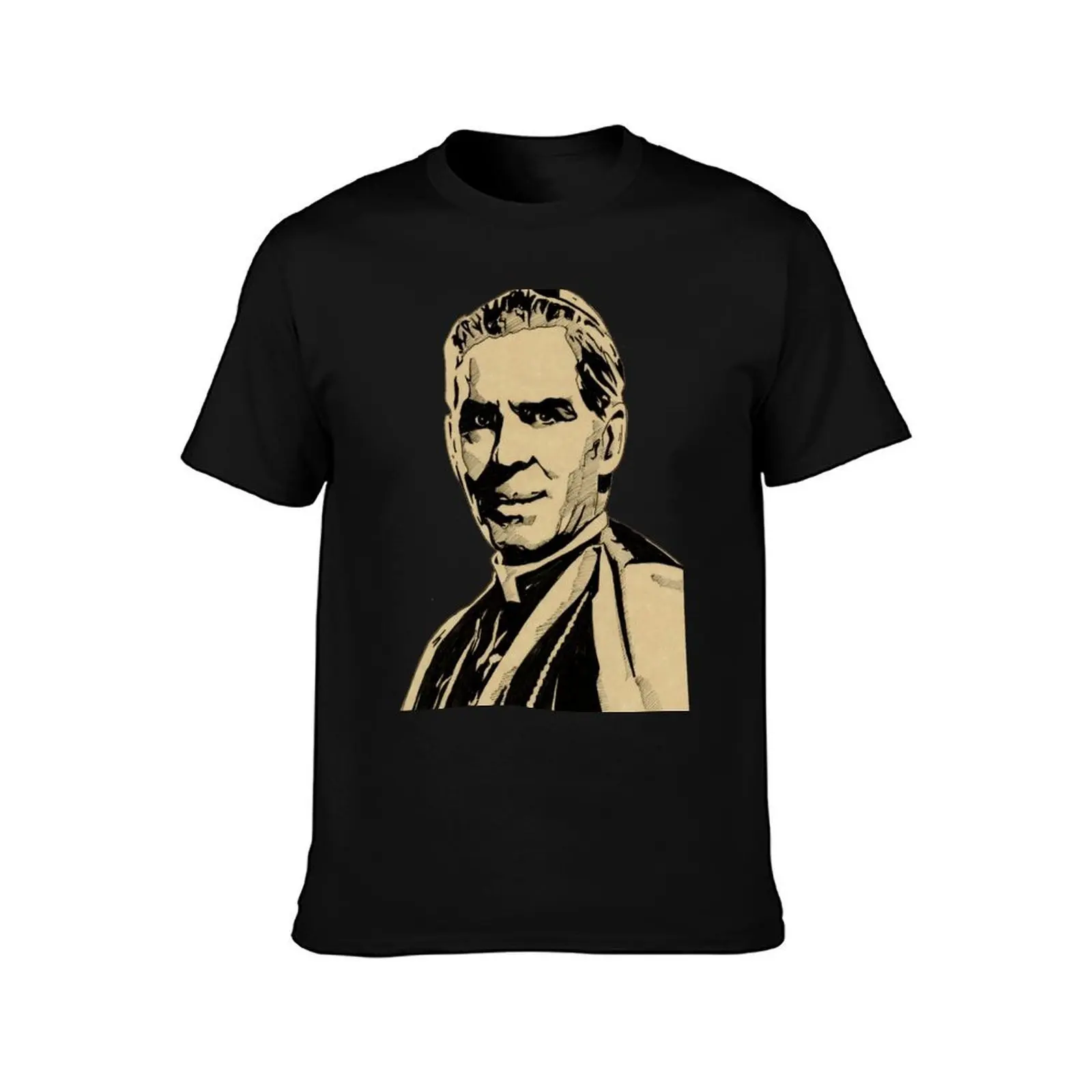 Archbishop Fulton Sheen T-Shirt, Summer Casual Cotton Tee, Oversized Streetwear Tops, Vintage Graphic Print, Unisex Men Women