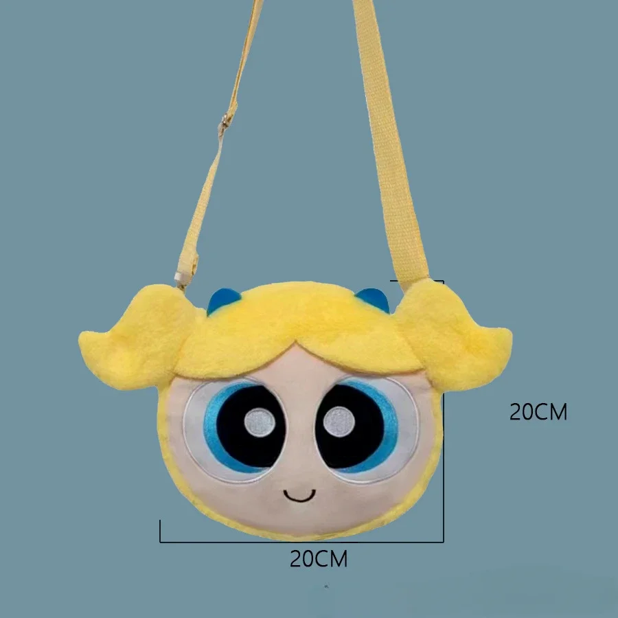 Borsa in peluche per ragazze Powerpuff borsa in peluche borsa a tracolla in peluche portamonete per bambini