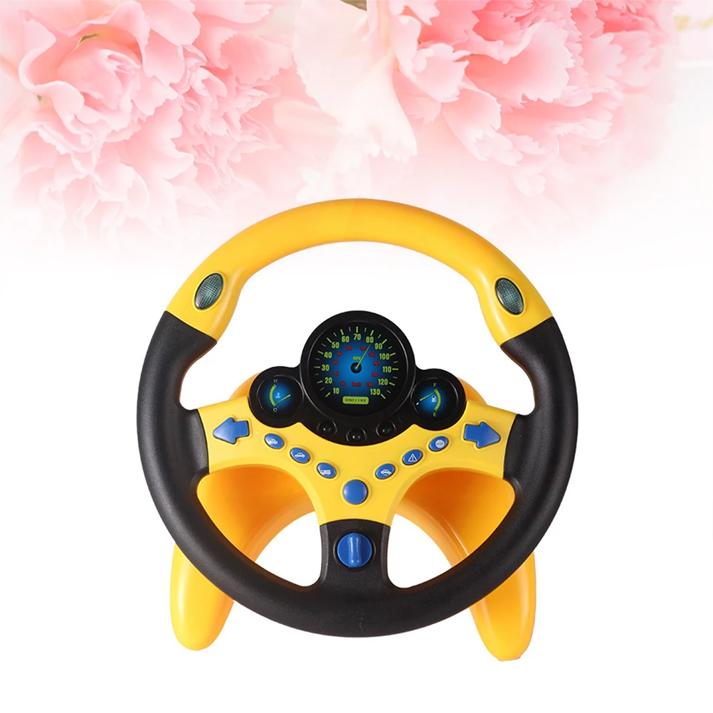 Autospeelgoed Simulatie Stuurwiel voor kinderen Geluid en lichtgeel kind