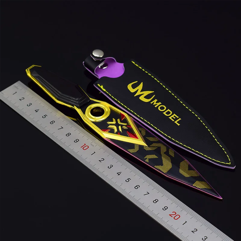 28cm Valorant Championship Kunai Game Peripheral Weapon Model 2023 Efekty specjalne Łożysko Obrót Uncut Cosplay Prezenty Prezent Dziecko