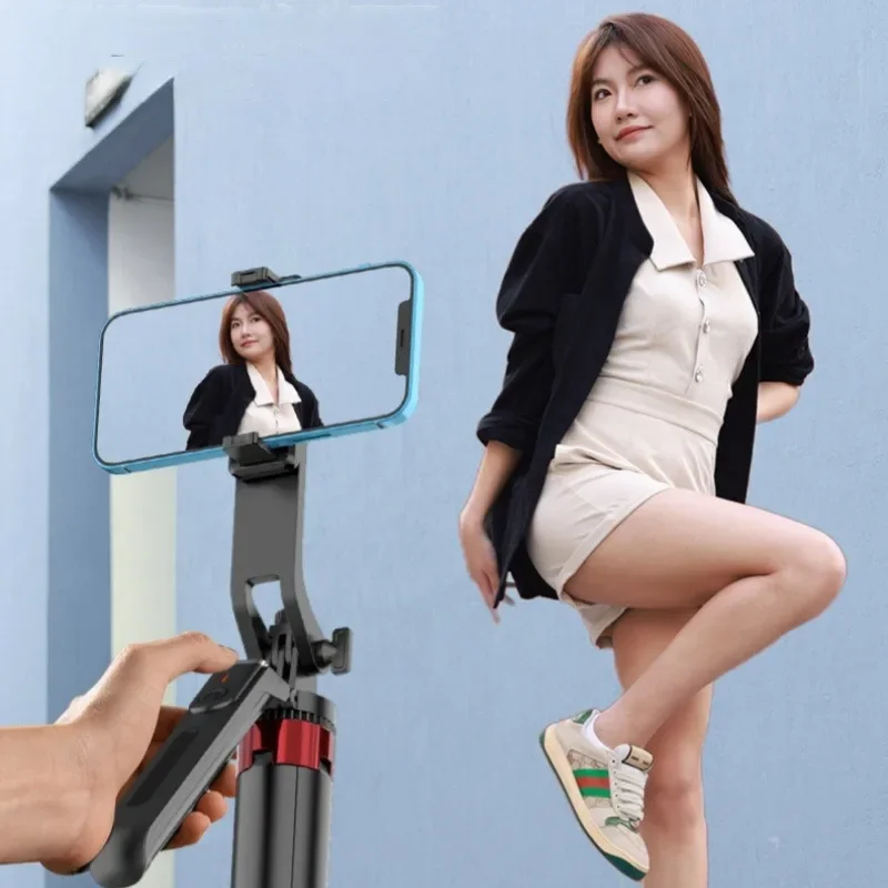 P190/P195 Bluetooth Selfie Stick 1.8m Wireless Phone Gimbal Stabilizer 4 Legs Phone Stand 360°Rotation for Video Vlogging