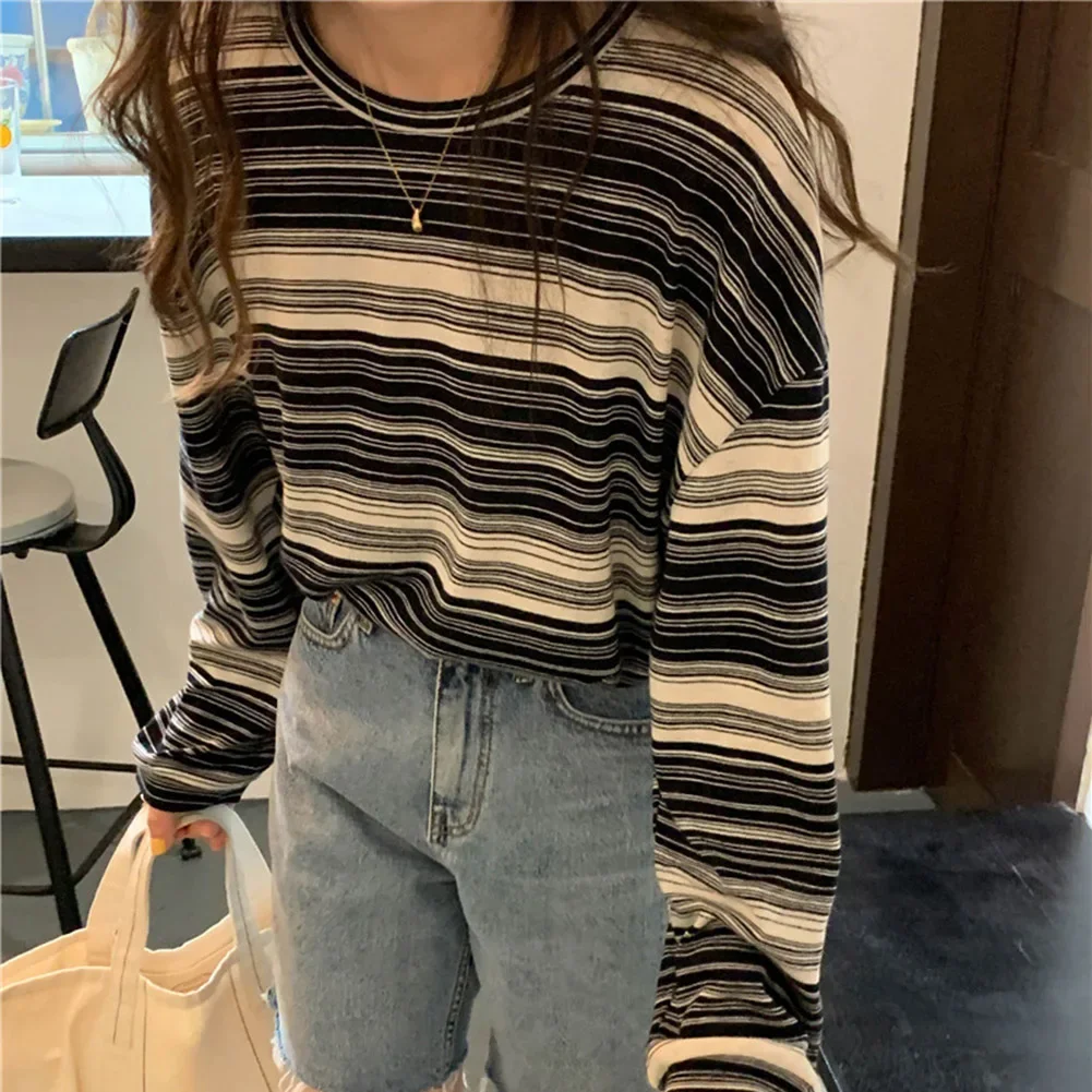 Black Loose Fit Top Loose Fit Shirt Spring Autumn Wear Various Color Options Daily Wear Suitable Slightly Stretchy Fabric