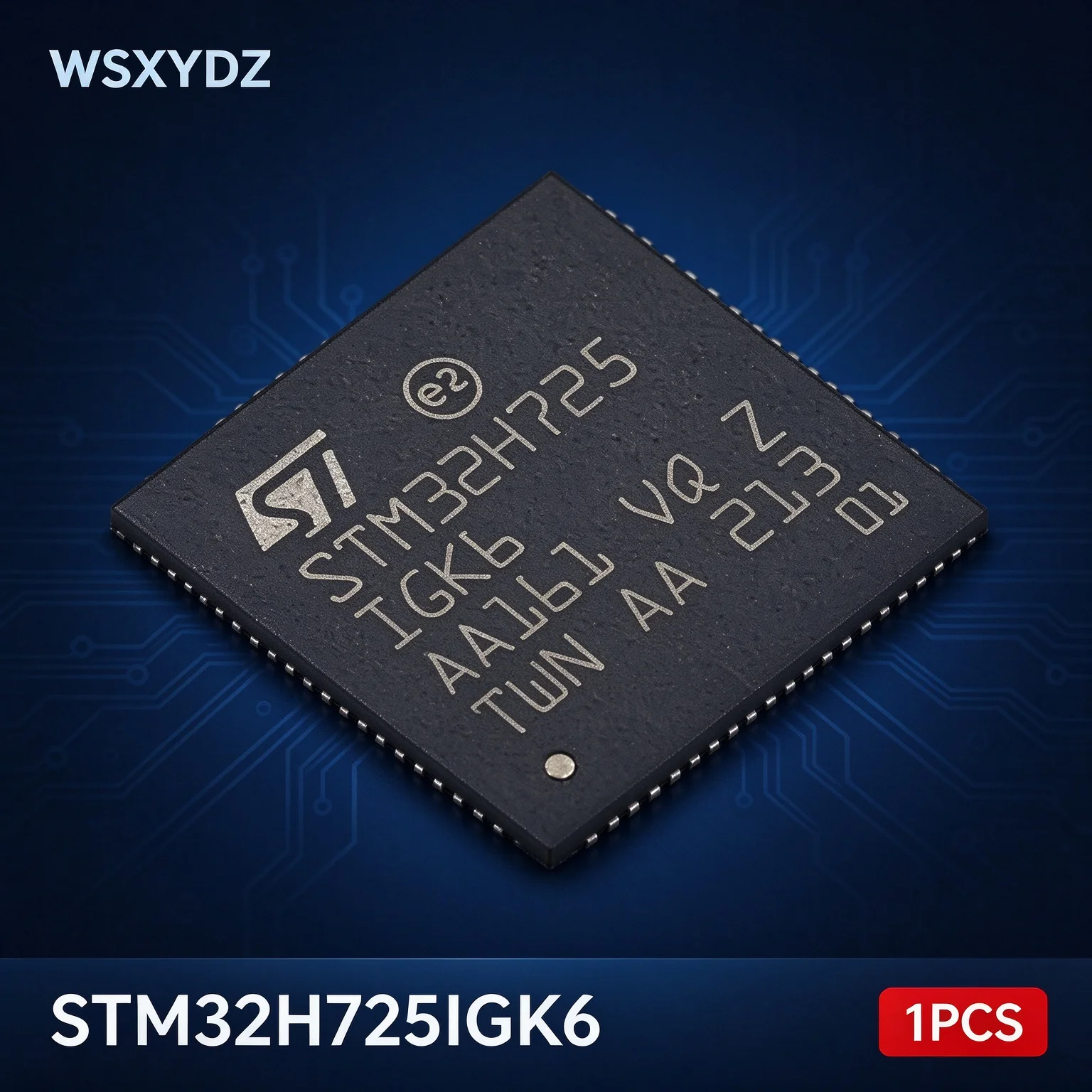 1PCS STM32H725IGK6 ST High-Performance Cortex-M7 MCU 550MHz 1MB Flash 564KB RAM UFBGA201 SMPS DSP DP-FPU New Original（117）