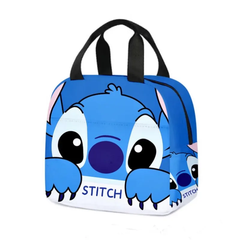 

New Kawaii Stitch Handheld Insulated Cooler Bag Cartoon Cute Lunch Bag Portable Lunch Box Outdoor Storage Bag Organizer Gift