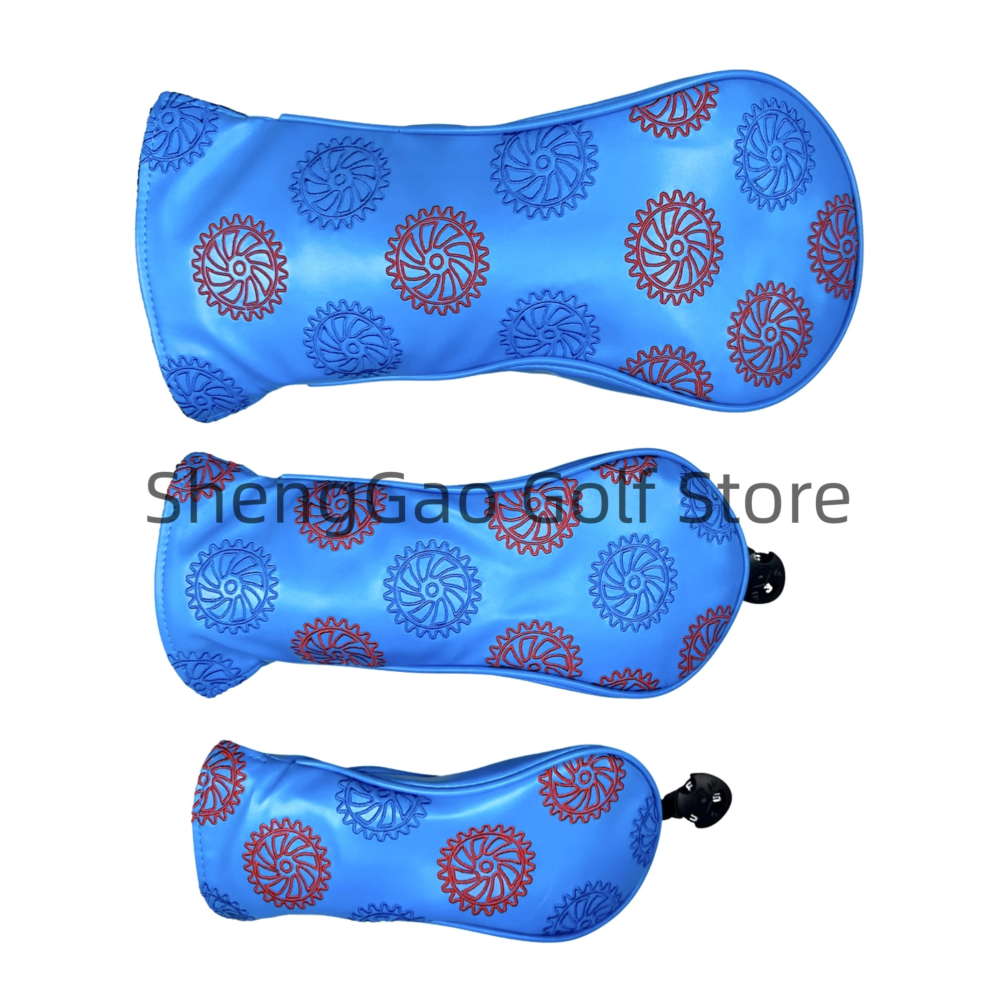 Golf Gear shape pattern Head cover Driver Head Covers Fairway Wood Head Covers Hybrid Head Covers Putter Cover