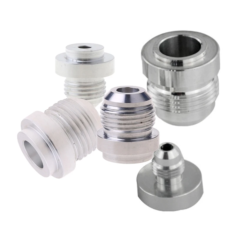 AN6-AN12 Male Welding Solder Fitting Bung Hose Adapter Oil Aluminum Thread Mounting Screw for Car Performance J60F