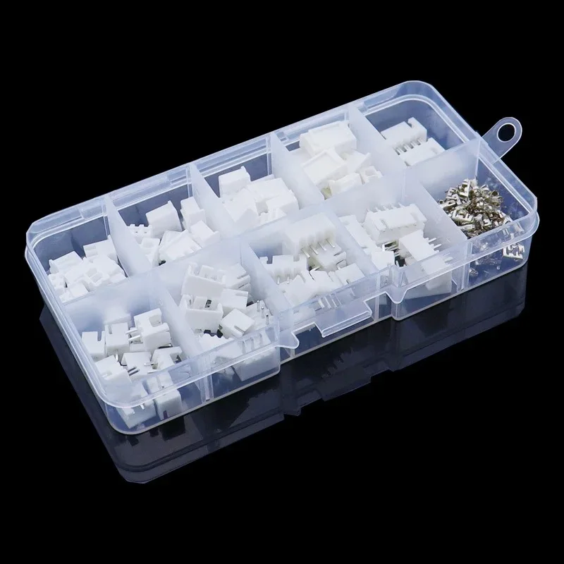 230 Pcs XH2.54 2p 3p 4p 5pin 2.54mm Pitch Terminal Male And Female Housing Kit Pin Connector Kit Connectors Adaptor XH Kits Box