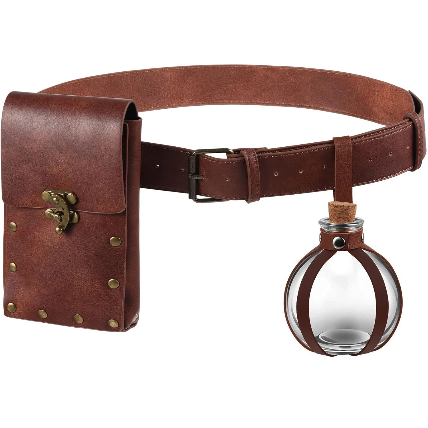 Alchemist Steampunk heuptasje heuptas telefoon portemonnee magische kurk drank fles Festival Renaissance kostuum vintage accessoires