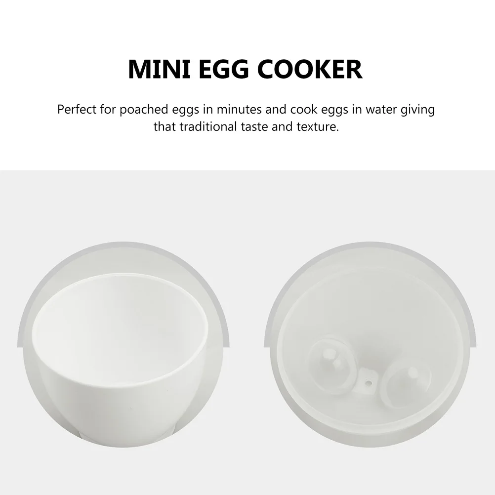 

Poached Egg Maker Microwave Steamed Cup Boiler Steamer Household Cooker White Pp