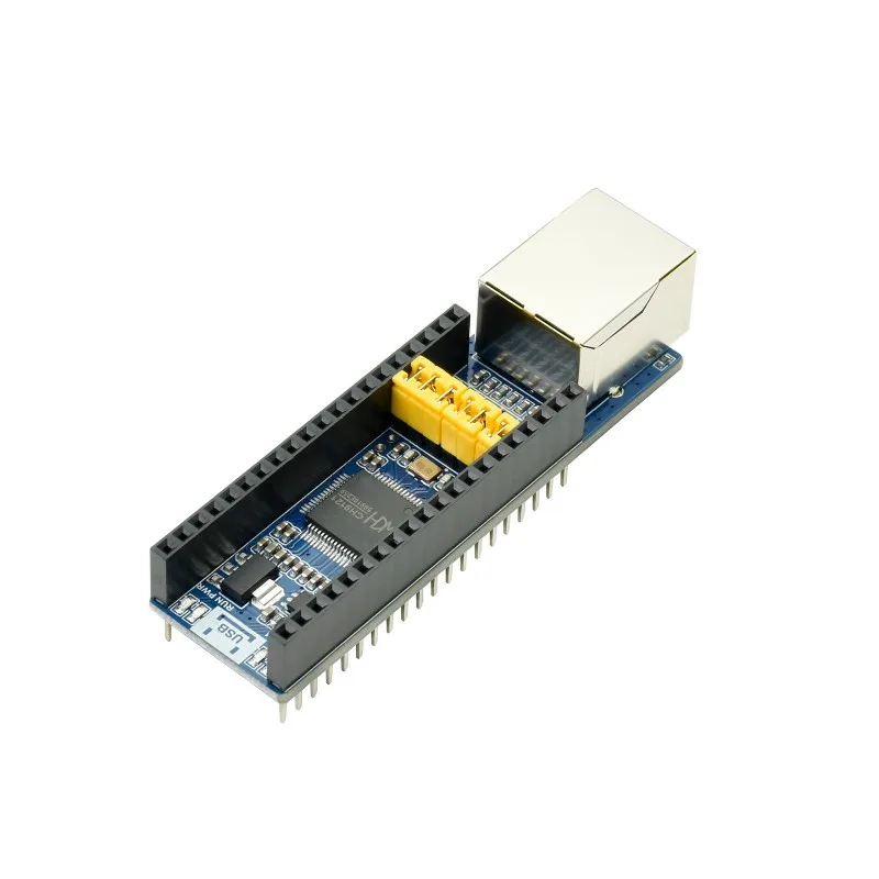 Raspberry Pi Pico Ethernet to UART Converter Module HAT 10/100M Ethernet Supports 2-CH Ethernet To UART for Raspberry Pi Pico