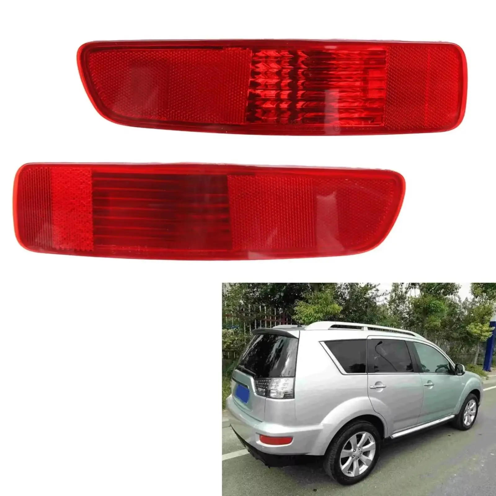 Rear Tail Bumper Fog Light For Mitsubishi Outlander EX 2007-2012 Rear Bumper Reflector Light Lamp 8337A030 8355A004 8352A005 New