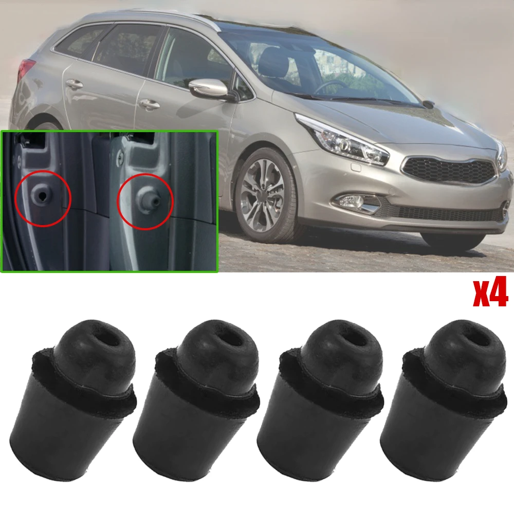 4x Car Door Buffer Pad Stop Rubber Protector Sound Insulation For KIA Ceed ED JD 2006 2007 2008 2009 2010 2011- 2018 Ceed SW