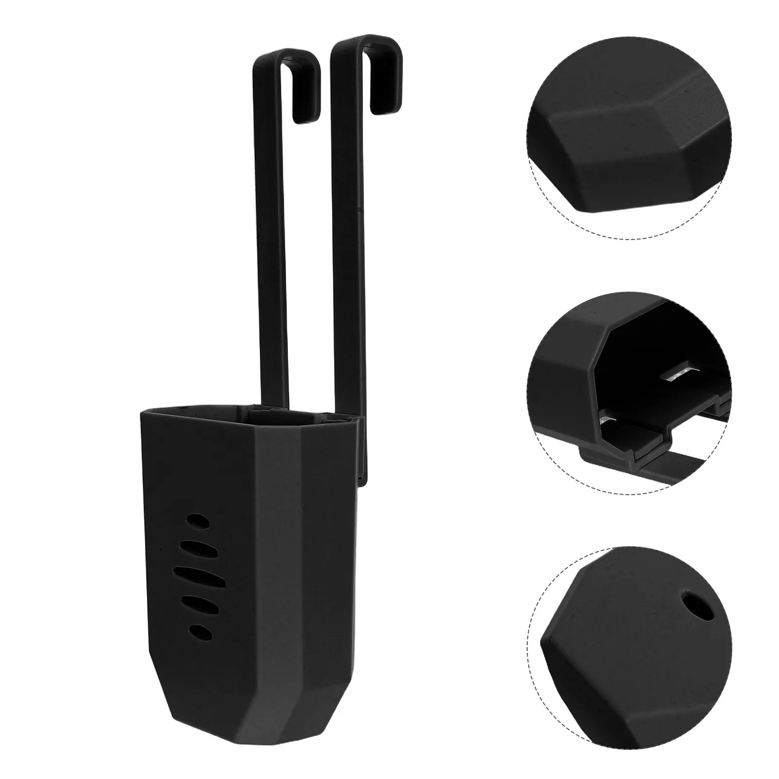 Toilet Tank Cleaning Tablet Holder Black Hanging Toilet Bowl Cleaner Carrier Secure Tablet Bracket Protecting Tank Components