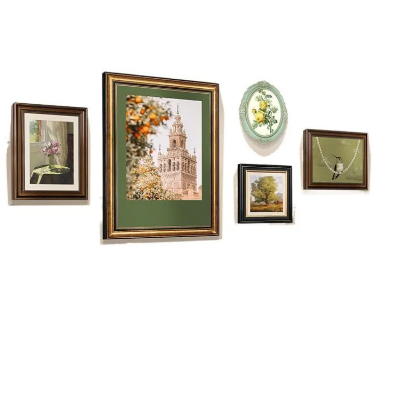 

French sofa background wall painting bedroom