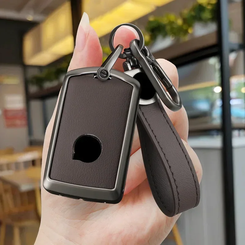 

Metal Eather Car Remote Key Bag Smart Key Protection Bag Accessories Suitable For Volvo XC40 XC60 S90 XC90 V90 2017 2018 T5T6 T8