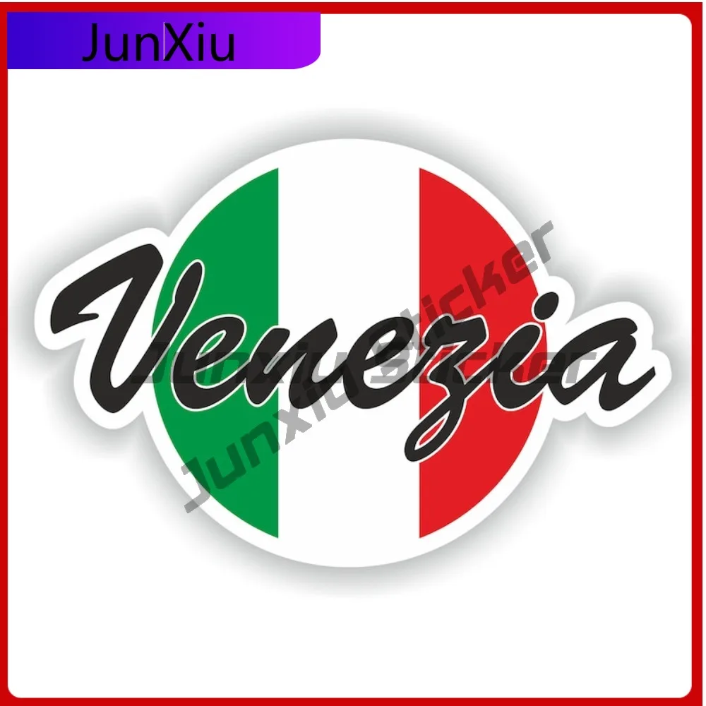 

Venezia Italy City With National Flag Graphic Vinyl Decal Camping Logo Suv Window Cover Sticker Car Decoration Accessories Custo