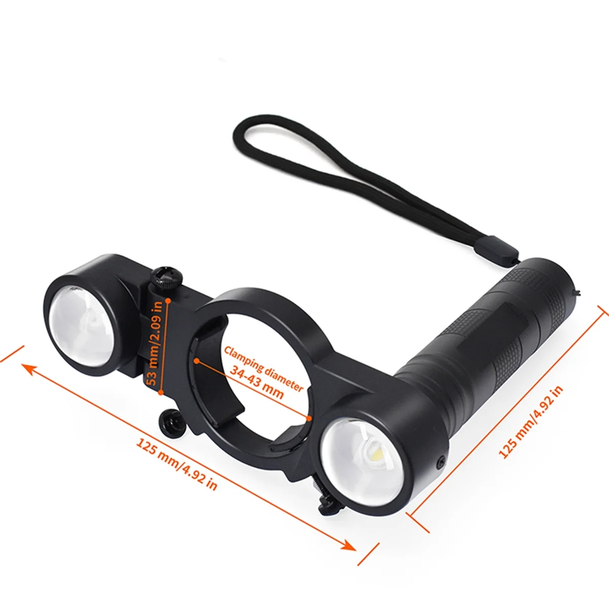 A83Z الإضاءة البخاخة ضوء الضوء العالمي قابل للتعديل حجم الإضاءة الكشاف ملء الضوء #6