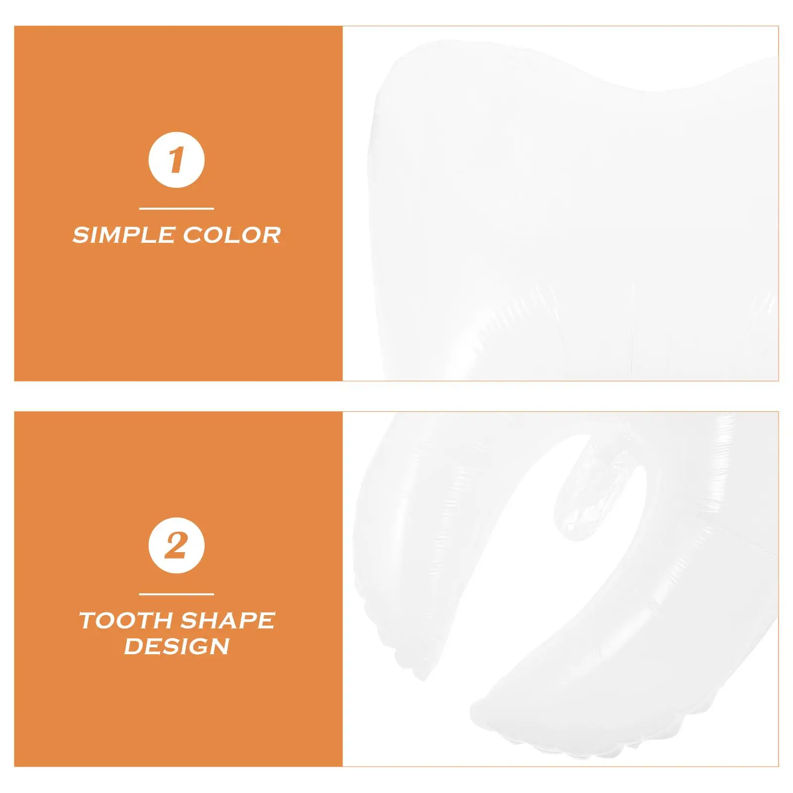 

4pcs Tooth Shaped Balloons Large Inflatable Party Decorations Birthday Supplies PE Balloons Wedding Anniversary Favor Photo