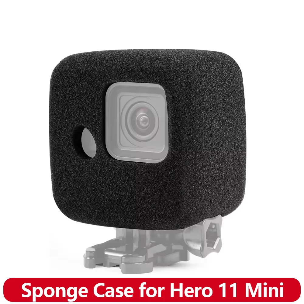 Sponge Case Protective Frame Windproof Noise Reduction Housing Shockproof for GoPro Hero 11 Black Mini Accessories