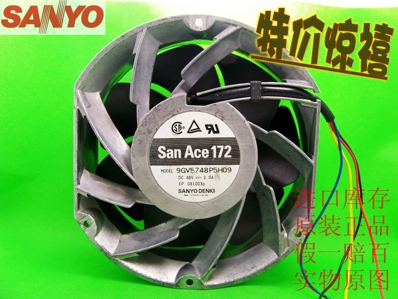 

For Sanyo 17251 17CM 9GV5748P5H09 48V 2.0A power server cooling fan.