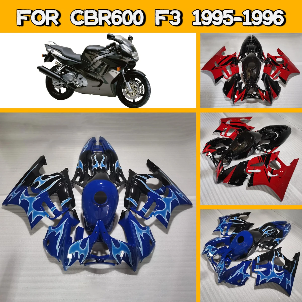 

Комплект обтекателей для мотоцикла Honda CBR 600 F3 1995-1996 годов, литье под давлением, новый стиль, 95 96 CBR600 F3