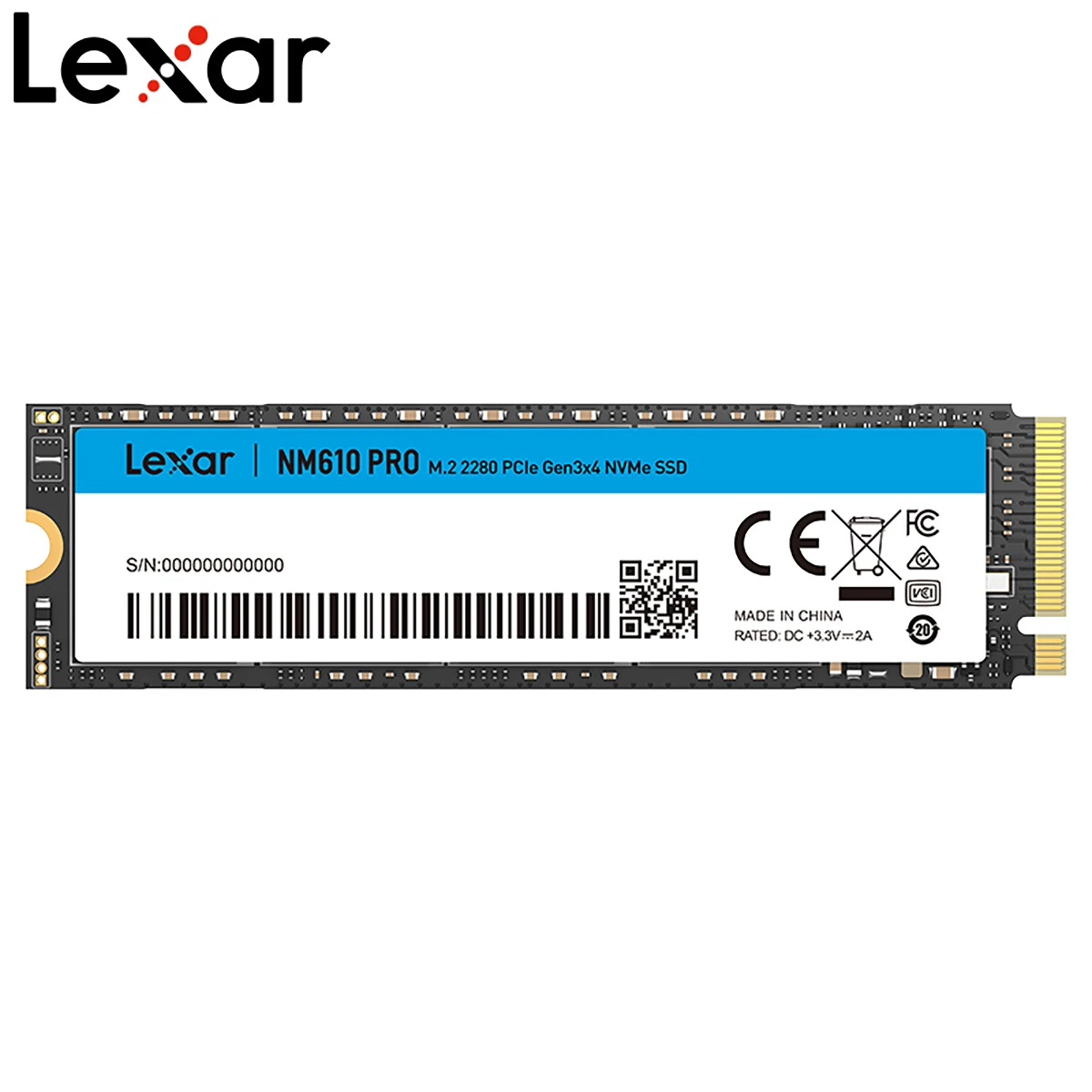 Lexar Original SSD M2 2280 NVME 1TB 500GB 2TB M.2 PCIe3.0x4 NM610 Pro Internal Solid State Drives Hard Disk for Laptop Desktop