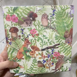 20pcs/Set Disposable Napkin Colorful Animal Printed Napkin Floral Tissue Wedding Birthday Tableware For Event Party Decoration