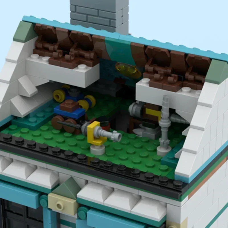 التقنية Moc الطوب مدينة عرض الشارع نموذج Cozier المنزل وحدات اللبنات دمى هدايا للأطفال لتقوم بها بنفسك مجموعات تجميع #3