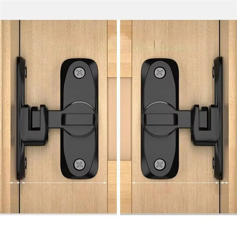 

B92B-Flipping Latch Door Lock Aluminum Alloy Heavy Duty Flipping Door Latch Anti-Theft Hardware 90/180 Swing Door Latch