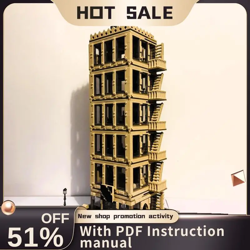 

New 3297Pcs City Hot Selling Street View Moc Modular Daily News Tower Model Building Blocks Diy Creative Ideas Toy Birthday Gift