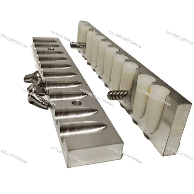 

10 hole torpedo shaped suppository aluminum alloy mold laboratory scientific research special manual mold can be customized
