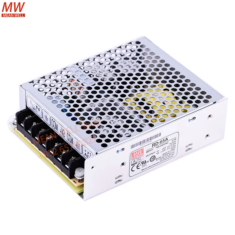 MEAN WELL 65W RD Dual Output Switching Power Supply RD-65A RD-65B Input voltage: 88-264VAC/124-370VDC