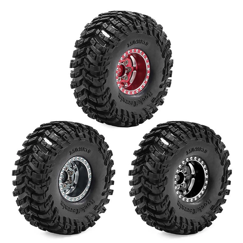 

1/18TRX4M SCX24 FMS Ascent-18 1.0inch wheel tires Climbing vehicle tire treadD310