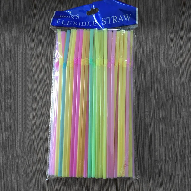 100-1000Pcs Multicolor Kitchen Beverage Straws Rietjes Drinking Straw Cocktail Rietjes Wedding Party Straws Accessories