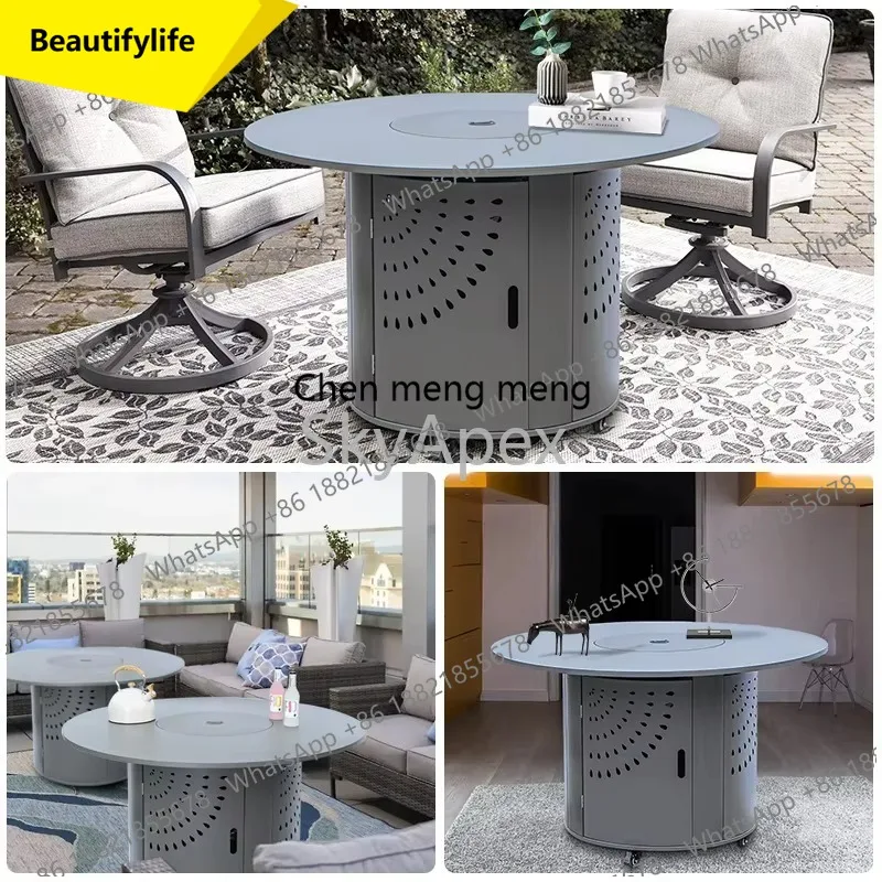 

Многофункциональный уличный стол для барбекю A55 из роскошной стали с автоматическим поджигом, электрическим управлением нагревом, защитой от ожогов и ручкой для переноски