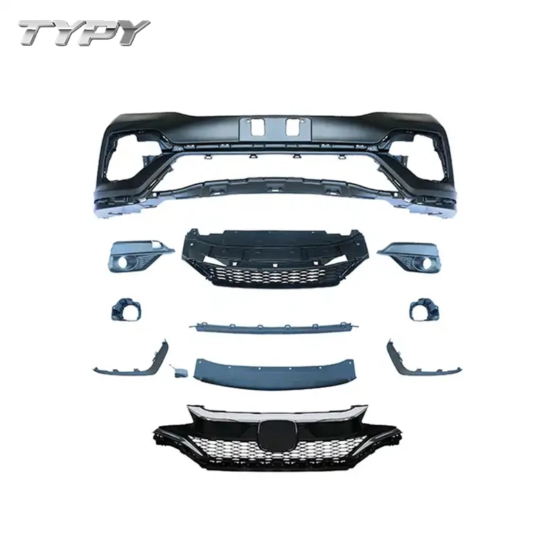 

Car Auto Bumper Body Kits For FIT GK5 Modified to RS 2014-2018 Front Bumper Rear Bumper Side Skirts Grille Body Kit