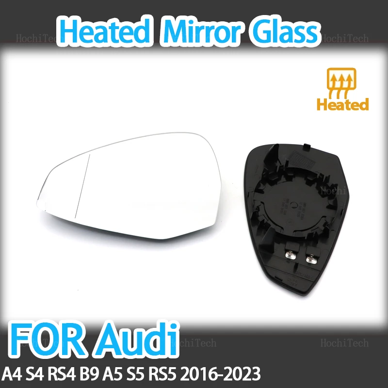 Left Right Door Side Heated Wing Mirror Glass Rearview Plate for Audi A4 S4 RS4 RS 4 B9 A5 S5 RS6 RS 5 2016-2023 Accessories