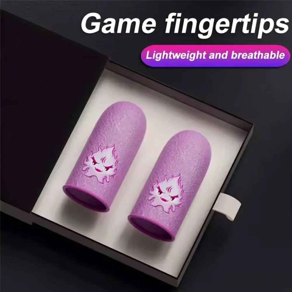 

1-4 Pair Gaming Finger Sleeve Luminous Anti-slip Fingertips Cover Breathable Sweatproof Fingertips Thumb Gloves For Mobile Game