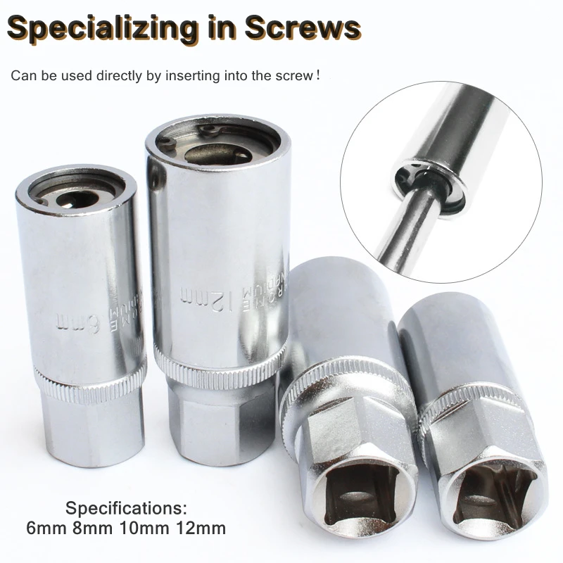 4PCS/Set Bolt Extractor Damaged Screw Nut Extractor Stripped Broken Screw Bolt Remover Extractor Easily Take Out Demolition Tool