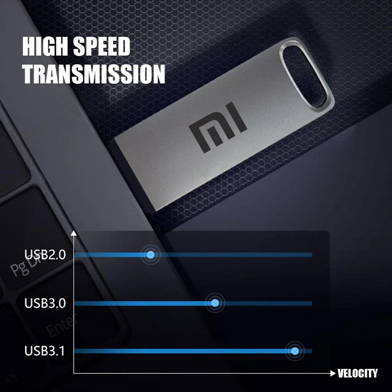 XIAOMI 2TB Original USB 3.1 Flash Drive High-Speed Pen Metal Waterproof Drive 1TB Type-C USB Memory For Computer Storage Devices